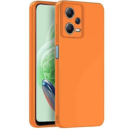 Redmi Note 12 Pro 5G K�l�f Nano i�i Kadife Silikon - Turuncu
