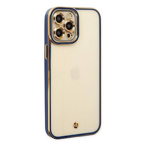 iPhone 12 Pro K�l�f Liva Lens Silikon - Mavi