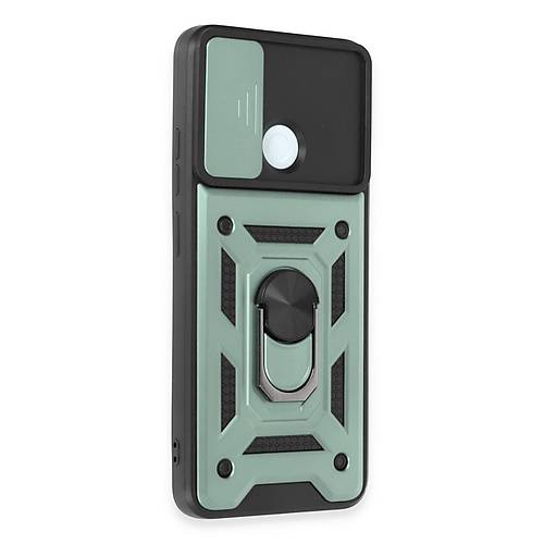 Redmi 12C K�l�f Pars Lens Y�z�kl� Silikon - Ye�il