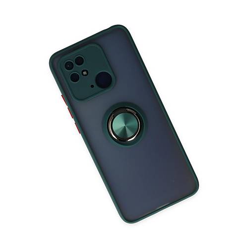 Redmi 10C K�l�f Montreal Y�z�kl� Silikon Kapak - Ye�il