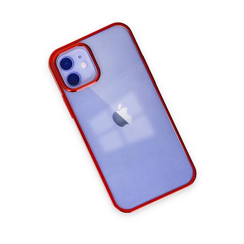 iPhone 12 K�l�f Element Silikon - K�rm�z�