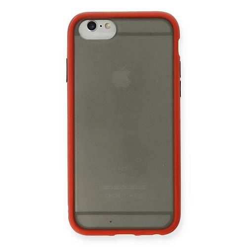 iPhone 6 K�l�f Montreal Silikon Kapak - K�rm�z�