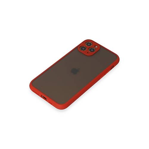 iPhone 11 Pro K�l�f Montreal Silikon Kapak - K�rm�z�