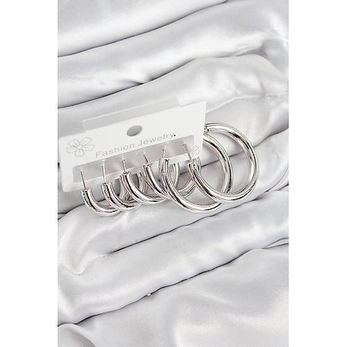 Pirin� Halka Model G�m�� Renk Kad�n Set K�pe