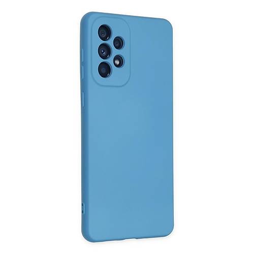 Galaxy A33 5G K�l�f Nano i�i Kadife Silikon - Mavi