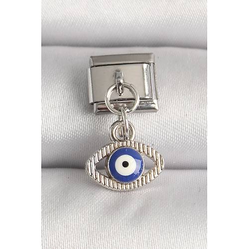 316L �elik G�m�� Renk Nazar Boncuk Detayl� G�z Model Nomination Charm