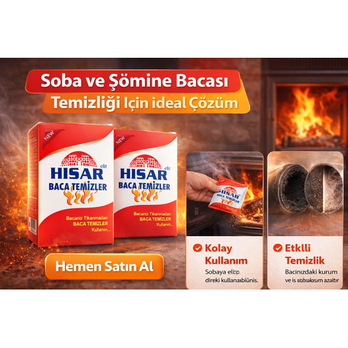 Hisar Elit Baca Temizleyici Soba ve ��mine ��in Kurum Temizleme �r�n� 2 Adet