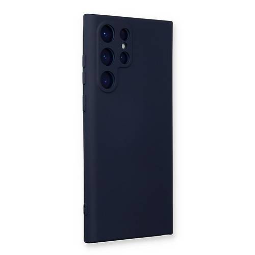 Galaxy S23 Ultra K�l�f Nano i�i Kadife Silikon - Lacivert