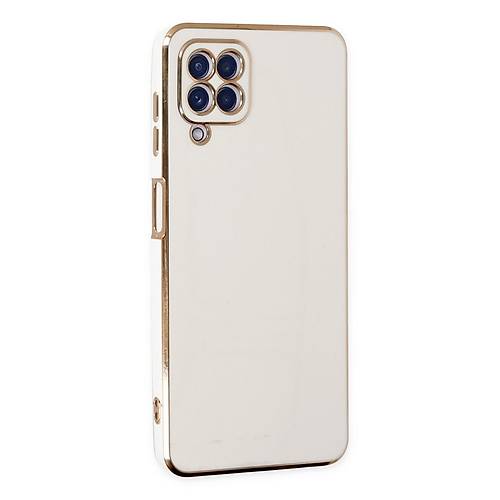 Galaxy A12 K�l�f Volet Silikon - Beyaz