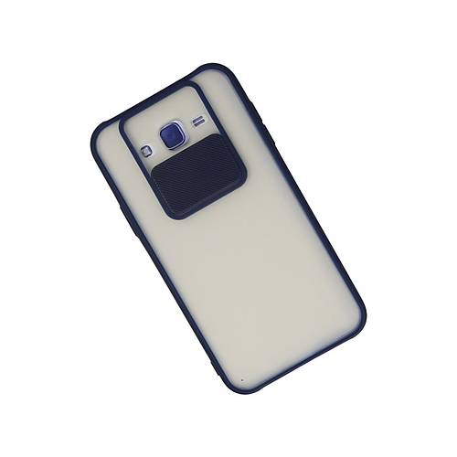Galaxy J7 K�l�f Palm Buzlu Kamera S�rg�l� Silikon - Lacivert