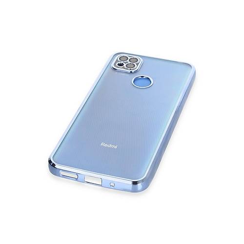 Redmi 9C K�l�f Razer Lensli Silikon - A��k Mavi