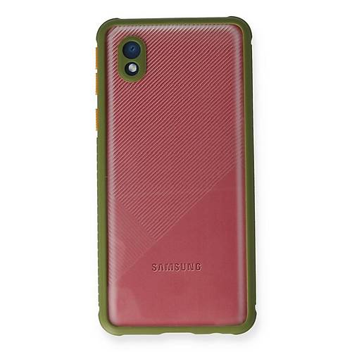 Galaxy A01 Core K�l�f Miami �effaf Silikon - Ye�il