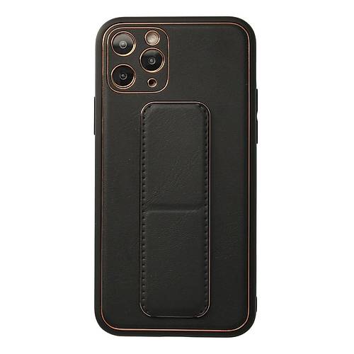 iPhone 11 Pro K�l�f Coco Deri Standl� Kapak - Siyah