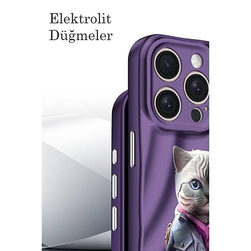 iPhone 13 Pro K�l�f Crew Desenli Kapak - �i�ek