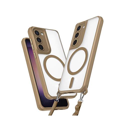 Galaxy S23 Plus K�l�f Enka Magsafe Silikon K�l�f - Desert
