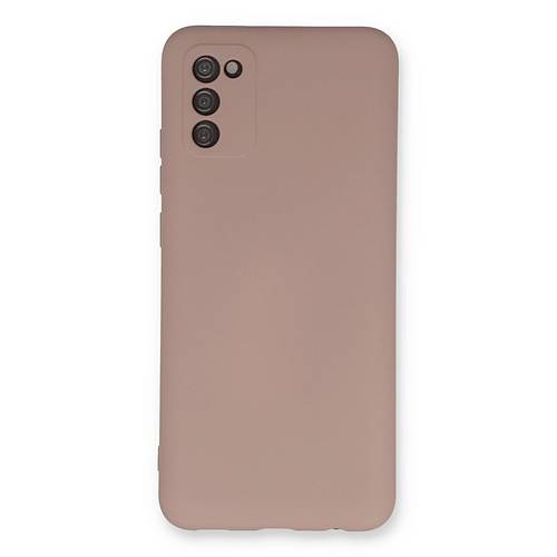 Galaxy A03S K�l�f Nano i�i Kadife Silikon - Pudra
