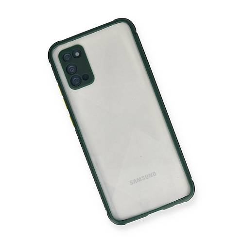 Galaxy A02S K�l�f Miami �effaf Silikon - Koyu Ye�il