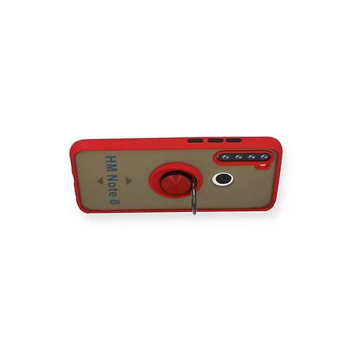 Redmi Note 8 K�l�f Montreal Y�z�kl� Silikon Kapak - K�rm�z�