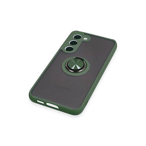Galaxy S23 Plus K�l�f Montreal Y�z�kl� Silikon Kapak - Ye�il