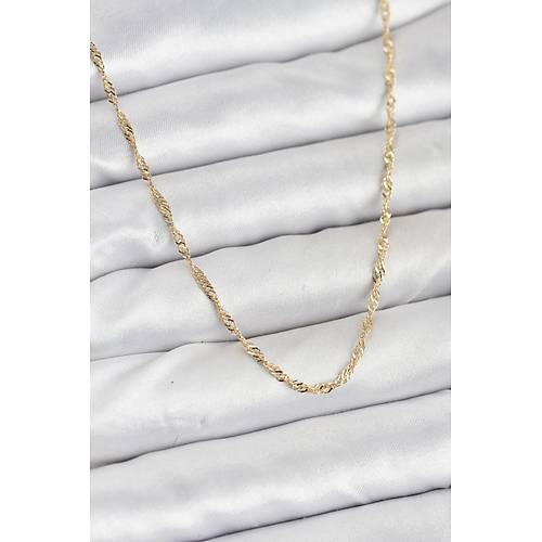 CM 14K Gold Renk Yass� Burgulu Model Kad�n Kolye