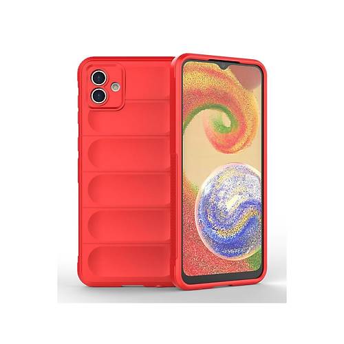 Galaxy A04 K�l�f Optimum Silikon - K�rm�z�