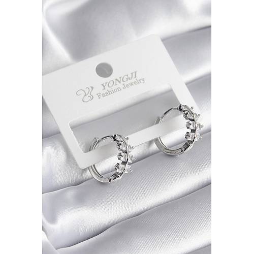 Pirin� G�m�� Renk Zirkon Ta�l� Kad�n K�pe