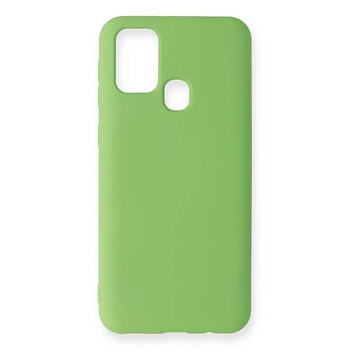 Galaxy M31 K�l�f Nano i�i Kadife Silikon - Ye�il