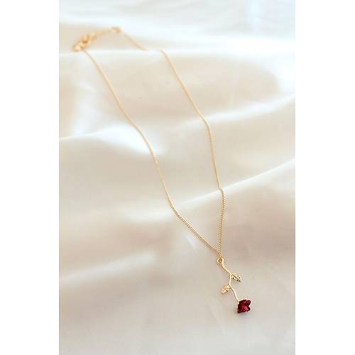 K�rm�z� G�l Fig�rl� Kolye