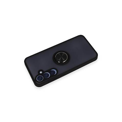 Galaxy A35 5G K�l�f Montreal Y�z�kl� Silikon Kapak - Siyah