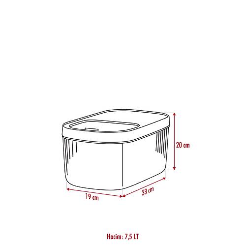 2'Li 7.5 LT Multibox Kayar Kapakl� Saklama Kab� & Erzak Kab� & Toz Ve Tablet Deterjan Kutusu ( ET�KET HED�YEL� )