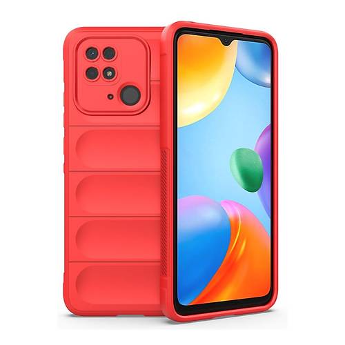 Redmi 10C K�l�f Optimum Silikon - K�rm�z�