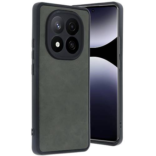 Redmi Note 14 Pro 5G K�l�f Aras Deri Kapak - Koyu Ye�il