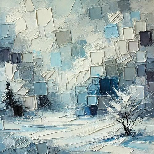 K�� Mevsimi Kanvas Tablo 60x60cm