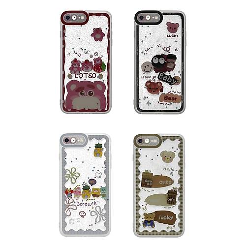 iPhone 7 K�l�f Sweet Desenli Silikon Kapak - Pembe