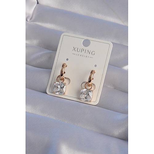 XUP�NG Rose Renk Zirkon Ta�l� Halka K�pe