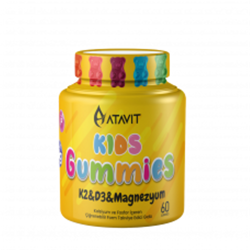 Kids K2D3 Magnezyum Gummies 60 Adet