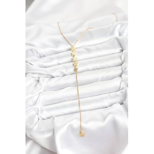 316L �elik Zincir Gold Renk Y�ld�z Model Y Kolye