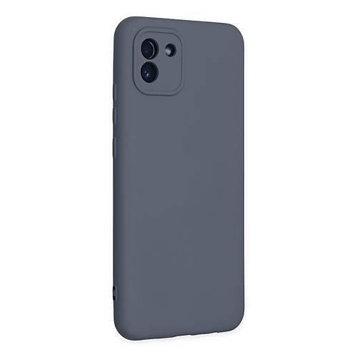 Galaxy A03 K�l�f Nano i�i Kadife Silikon - Gri