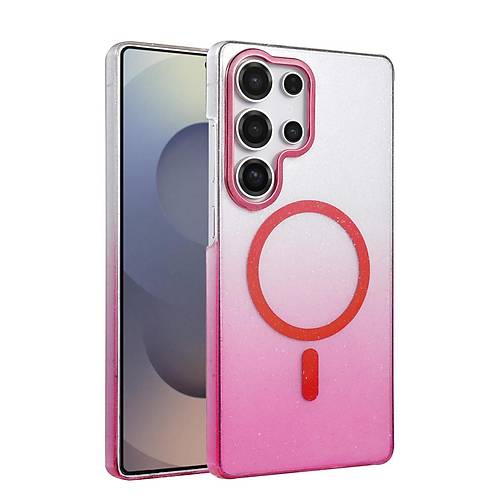 Galaxy S25 Ultra Glossy Magsafe Kapak - Pembe