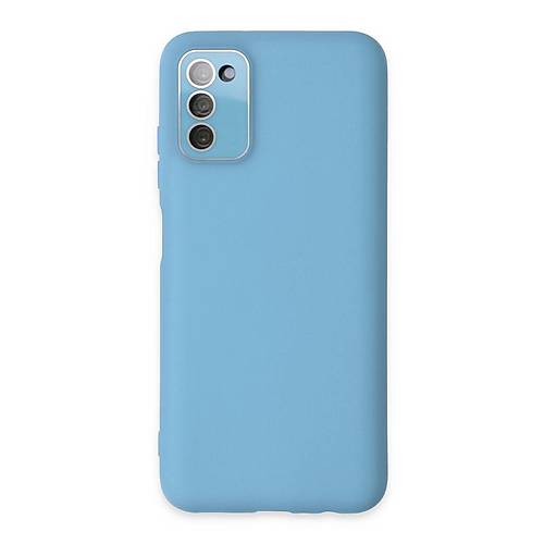 Galaxy A03S K�l�f Lansman Glass Kapak - Mavi