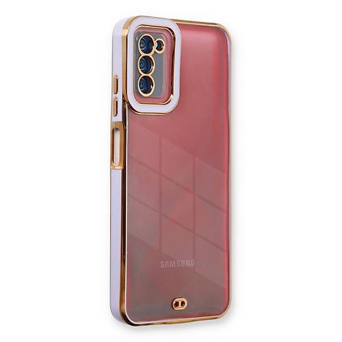 Galaxy A03S K�l�f Liva Lens Silikon - Lila