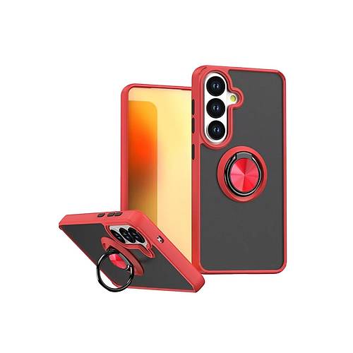 Galaxy S26 Montreal Y�z�kl� Silikon Kapak - K�rm�z�