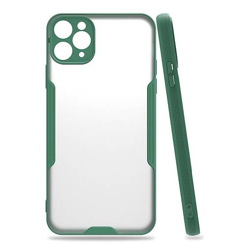 iPhone 11 Pro Max K�l�f Platin Silikon - Ye�il