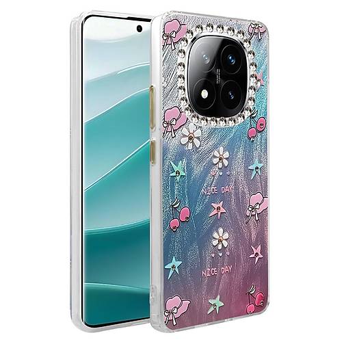 Redmi Note 14 Pro 4G K�l�f Blade Aynal� Desenli Kapak - Desen 4