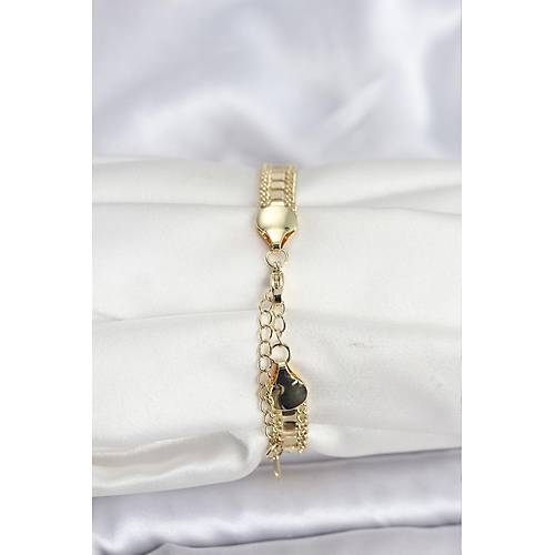 316L �elik Gold Renk Pullu Zincir Model Kad�n Bileklik