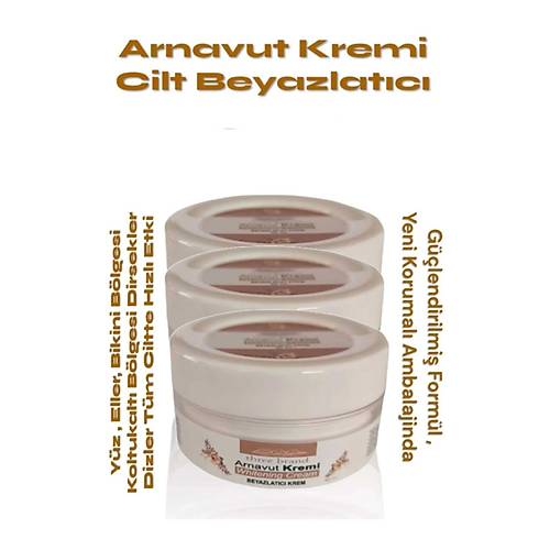 Three Brand Whitening Cream Arnavut Kremi 100 ml Akl�k Kremi x 3 Adet