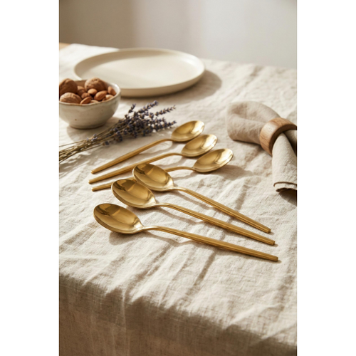 6'l� L�ks Gold Paslanmaz �elik Yemek Ka���� Seti (21 cm)