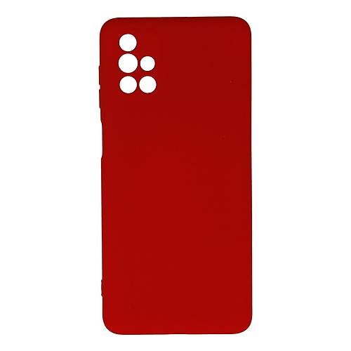 Galaxy M51 K�l�f Nano i�i Kadife Silikon - K�rm�z�