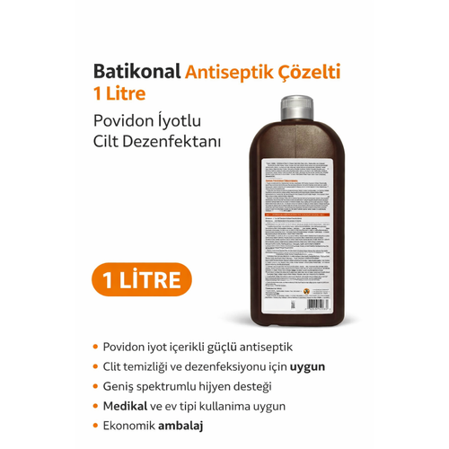Batikonal Antiseptik ��zelti 1 Litre Povidon �yotlu Cilt Dezenfektan� 1 ADET