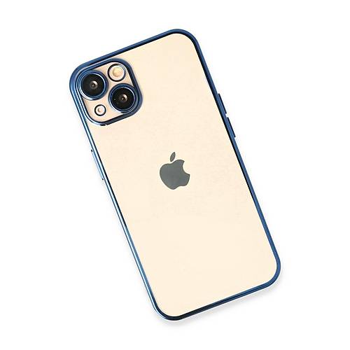 iPhone 14 Plus K�l�f Razer Lensli Silikon - A��k Mavi